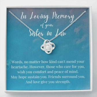 Loss Of Sister In Law Necklace Gift, Grief Gift, Sympathy Gift, Remembrance Gift, Memorial Gift - Thegiftio UK
