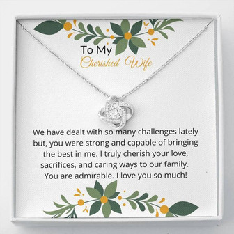 Love Knot, Love Knot Necklace, I Love You Forever, I Love My Wife, Love You More, Love Note, Tie The Knot, Wife, Wife Necklace, Necklace For Wife, To My Wife Necklace, Meaningful Necklace, Thoughtful Necklace, To My Wife Gifts, Christmas Present, - Thegiftio UK