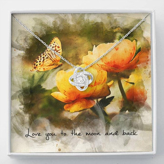 Love Knot Necklace – Butterfly Message Card - Thegiftio