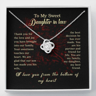 Love Knot Necklace - For Daughter In Law - Thegiftio