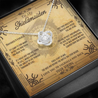 Love Knot Necklace - I Love You To Valhalla And Back - Thegiftio UK