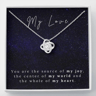 Love Knot Necklace - My Love, You Are The Source Of My Joy - Thegiftio UK