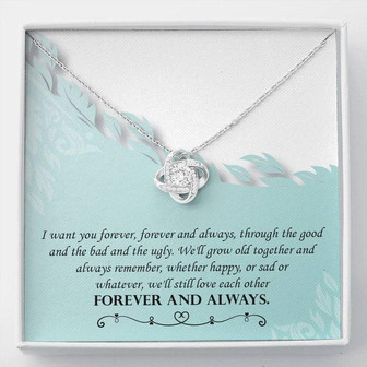 Love Knot Necklace Daughter Knot Necklace Engraved Long Knot Necklace Pendant - Thegiftio UK