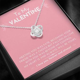 Love Knot Necklace "Falling In Love With You Was Beyond My Control......." - Thegiftio UK
