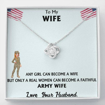 Love Knot Necklace For Army Wife - Thegiftio UK