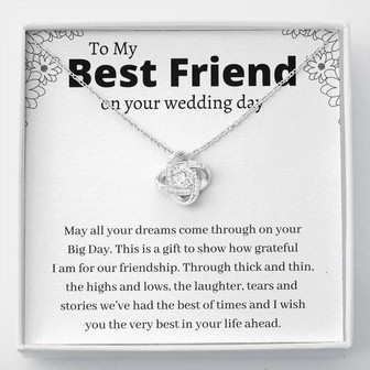 Love Knot Necklace For Best Friend On Wedding Day - Thegiftio UK