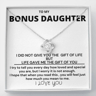 Love Knot Necklace For Bonus Daughter - Thegiftio UK