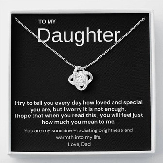 Love Knot Necklace For Daughter - Thegiftio UK