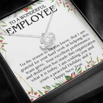 Love Knot Necklace For Employee Appreciation, Staff, Assistants, Personnel - Thegiftio