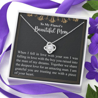 Love Knot Necklace For Fiancé's Mom Christmas Gift To My Fiancés Mom Gift For Mother's Day Present Gift For Fiancé's Mom Birthday Gift Idea - Thegiftio UK