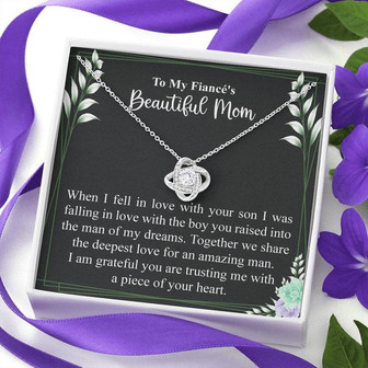 Love Knot Necklace For Fiancé's Mom Christmas Gift To My Fiancés Mom Gift For Mother's Day Present Gift For Fiancé's Mom Birthday Gift Idea - Thegiftio UK