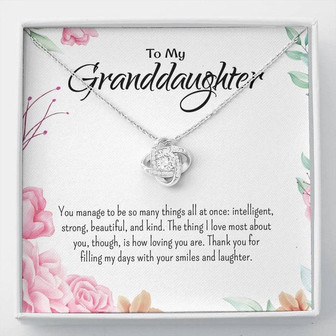 Love Knot Necklace For Granddaughter - Thegiftio UK