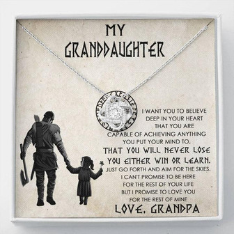 Love Knot Necklace For Granddaughter ❤️ From Grandpa - Thegiftio