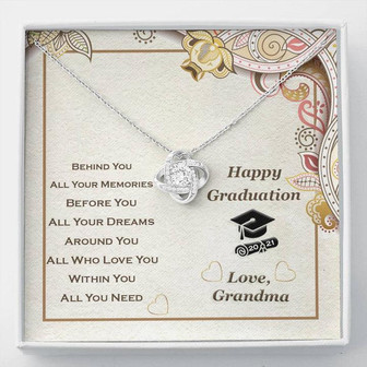 Love Knot Necklace For Granddaughter, Graduation Gift - Thegiftio UK