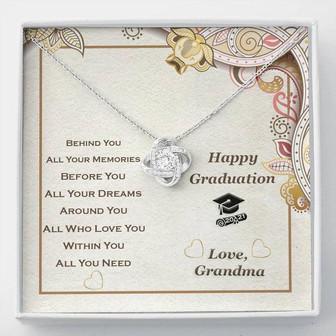 Love Knot Necklace For Granddaughter, Graduation Gift - Thegiftio UK