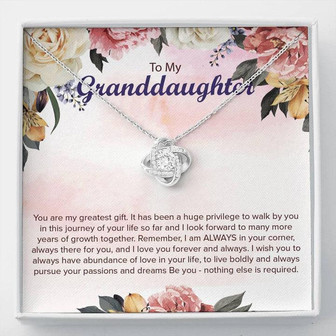 Love Knot Necklace For Granddaughter - Thegiftio UK