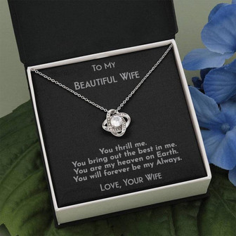 Love Knot Necklace For My Beautiful Wife - Thegiftio UK