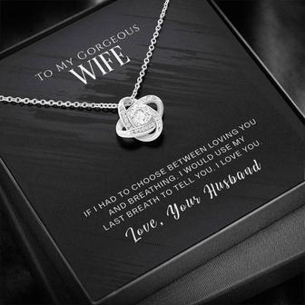 Love Knot Necklace For My Gorgeous Wife - Thegiftio UK