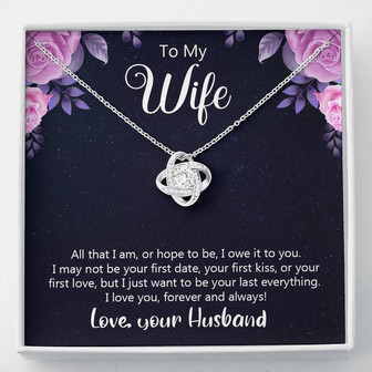 Love Knot Necklace For Wife, Husband Jewelry Gift For Wife - Thegiftio UK