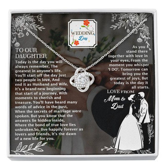Love Knot Necklace For Your Daughter On Special Wedding Day - Thegiftio UK