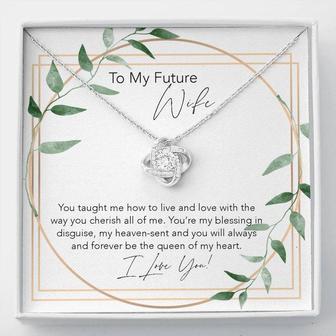 Love Knot Necklace, Future Wife Gift, Birthday Gift For Fiancee, Engagement Birthday Gift, Future Wife Jewelry, First Date Anniversary, Sentimental - Thegiftio UK
