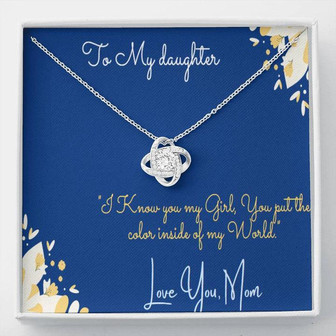 Love Knot Necklace Gift For Daughter From Mom, - Thegiftio UK