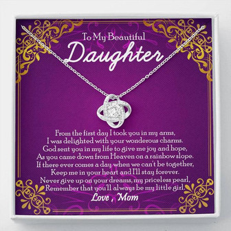 Love Knot Necklace, Gift For Daughter From Mom, To My Daughter, Daughter Mother Necklace, Daughter Birthday Gift - Thegiftio UK