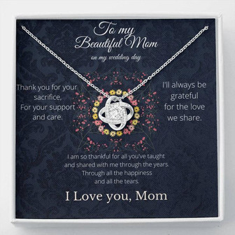 Love Knot Necklace / Gift For Mom On Wedding| Mother Special Day Gift, Wedding Rehearsal Gift, Thank You Gift - Thegiftio UK