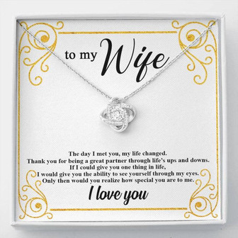 Love Knot Necklace Gift For Wife - Thegiftio UK