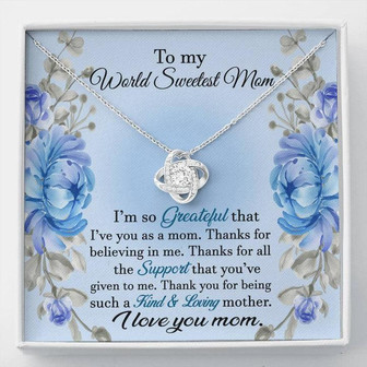 Love Knot Necklace Gift For World Sweetest Mom . - Thegiftio UK