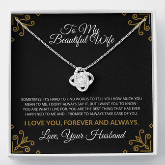 Love Knot Necklace Gift For Your Beautiful Wife - Thegiftio UK