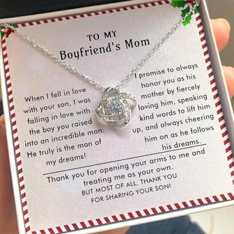 Love Knot Necklace Gift To My Boyfriend's Mom - Thegiftio UK