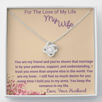 Love Knot Necklace, Heart Locket Necklace - Thegiftio UK
