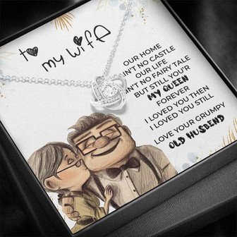 Love Knot Necklace, Husband To Wife Gift, Wife Necklace Gift, Anniversary Gift For Wife, Wife Necklace Message Card, Wife Gift - Thegiftio UK