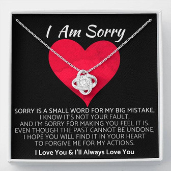 Love Knot Necklace | I Am Sorry | I'll Always Love You - Thegiftio UK