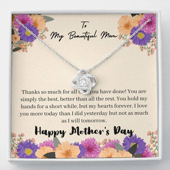 Love Knot Necklace Mother's Day Gift For Mom - Thegiftio UK