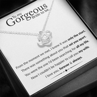 Love Knot Necklace | My Gorgeous Bride To Be... - Thegiftio UK