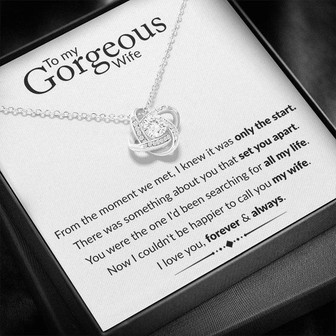 Love Knot Necklace | My Gorgeous Wife... - Thegiftio UK