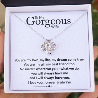 Love Knot Necklace | My Gorgeous Wife... - Thegiftio UK