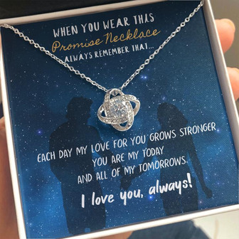 This Promise Necklace Gift To Girlfriend Wife Lover, Love Knot Necklace - Thegiftio UK