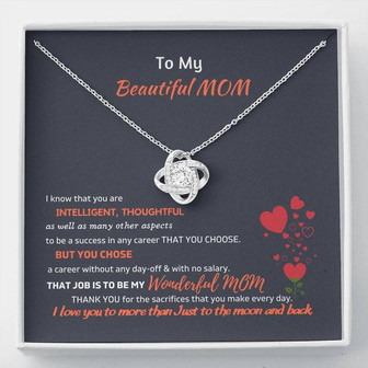 Love Knot Necklace To My Beautiful Mom - Thegiftio UK