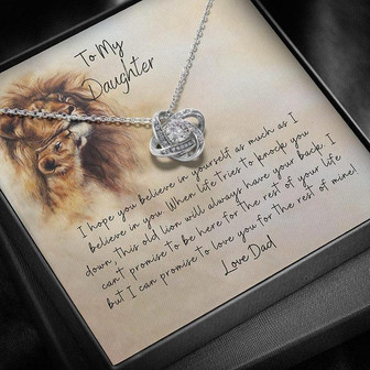 Love Knot Necklace To My Daughter - You Can Rely On This Old Lion To Have Your Back! - Thegiftio UK