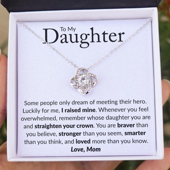 Love Knot Necklace | To My Daughter, Love Mom - Thegiftio UK