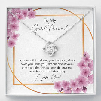 Love Knot Necklace, To My Girlfriend, Necklace For Girlfriend, Girlfriend Jewelry, Girlfriend Gift, Anniversary Gift For Girlfriend - Thegiftio UK