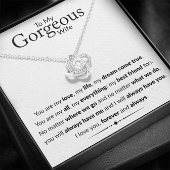Love Knot Necklace | To My Gorgeous Wife... - Thegiftio UK