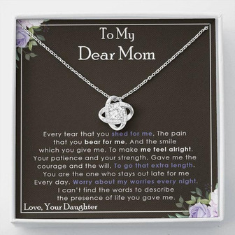 Love Knot Necklace To My Mom From Daughter - On Now - Thegiftio UK