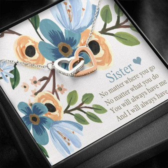 Love Knot Necklace, To My Sister, Sisters At Heart, Best Friend Gift Jewelry, Best Friend Necklace, Bff Necklace, Long - Thegiftio UK