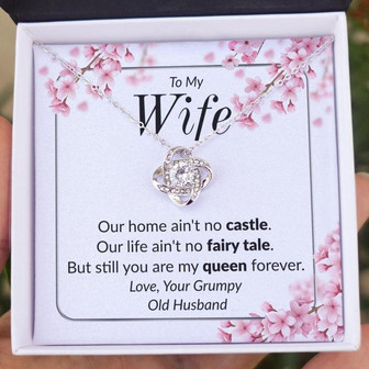 Love Knot Necklace | To My Wife | Queen Forever - Thegiftio UK