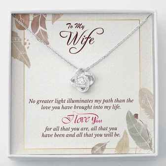 Love Knot Necklace To Wife - Anniversary, Birthday Gift For Wife, The Best Way To Express Love With A Heart Touching Message Card, - Thegiftio UK