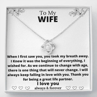 Love Knot Necklace, Wife Necklace, Husband's Gift To Wife - Thegiftio UK
